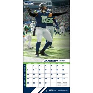 NFL Kalender Wandkalender 2024 30x60cm Seattle Seahawks