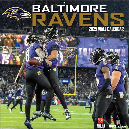 NFL Kalender Wandkalender 2025 30x60cm Baltimore Ravens