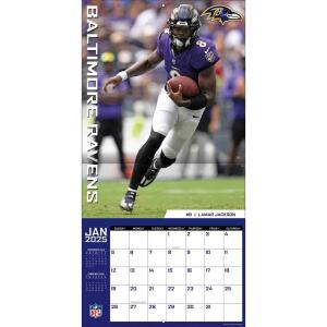 NFL Kalender Wandkalender 2025 30x60cm Baltimore Ravens