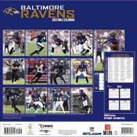 NFL Kalender Wandkalender 2025 30x60cm Baltimore Ravens