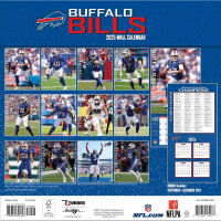 NFL Kalender Wandkalender 2025 30x60cm Buffalo Bills