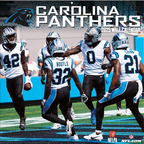 NFL Kalender Wandkalender 2025 30x60cm Carolina Panthers