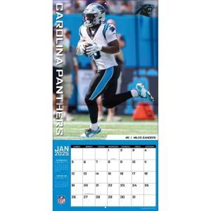 NFL Kalender Wandkalender 2025 30x60cm Carolina Panthers