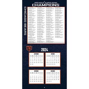 NFL Kalender Wandkalender 2025 30x60cm Chicago Bears