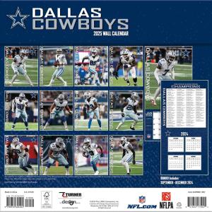 NFL Kalender Wandkalender 2025 30x60cm Dallas Cowboys