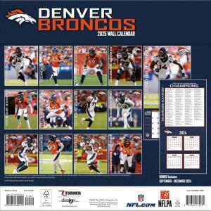 NFL Kalender Wandkalender 2025 30x60cm Denver Broncos