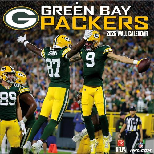 NFL Kalender Wandkalender 2025 30x60cm Green Bay Packers