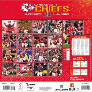 NFL Kalender Wandkalender 2025 30x60cm Kansas City Chiefs