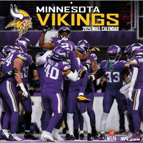 NFL Kalender Wandkalender 2025 30x60cm Minnesota Vikings