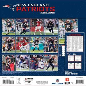 NFL Kalender Wandkalender 2025 30x60cm New England Patriots