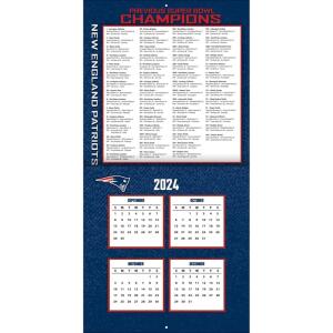 NFL Kalender Wandkalender 2025 30x60cm New England Patriots