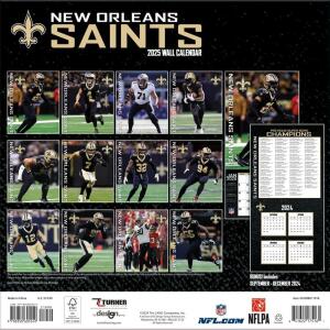 NFL Kalender Wandkalender 2025 30x60cm New Orleans Saints