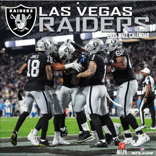 NFL Kalender Wandkalender 2025 30x60cm Las Vegas Raiders