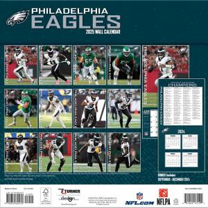 NFL Kalender Wandkalender 2025 30x60cm Philadelphia Eagles