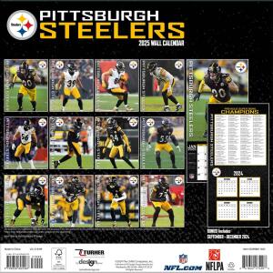 NFL Kalender Wandkalender 2025 30x60cm Pittsburgh Steelers