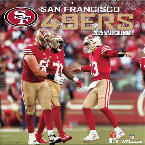 NFL Kalender Wandkalender 2025 30x60cm San Francisco 49ers