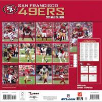 NFL Kalender Wandkalender 2025 30x60cm San Francisco 49ers