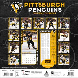 NHL Kalender Wandkalender 2025 30x60cm Pittsburgh Penguins