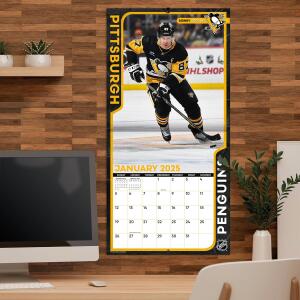 NHL Kalender Wandkalender 2025 30x60cm Pittsburgh Penguins