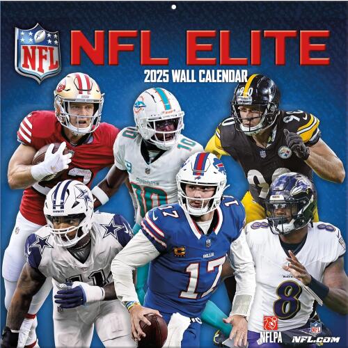 NFL Kalender Wandkalender 2025 30x60cm NFL All-Stars