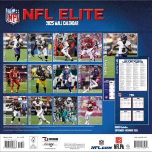 NFL Kalender Wandkalender 2025 30x60cm NFL All-Stars