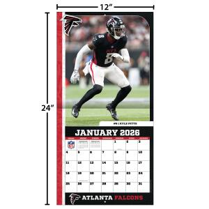 NFL Kalender Wandkalender 2026 30x60cm Atlanta Falcons