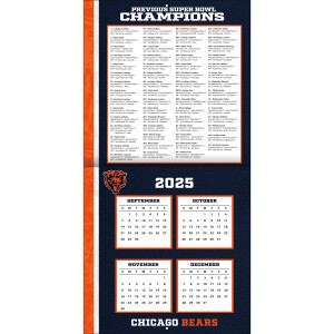 NFL Kalender Wandkalender 2026 30x60cm Chicago Bears