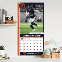 NFL Kalender Wandkalender 2026 30x60cm Chicago Bears