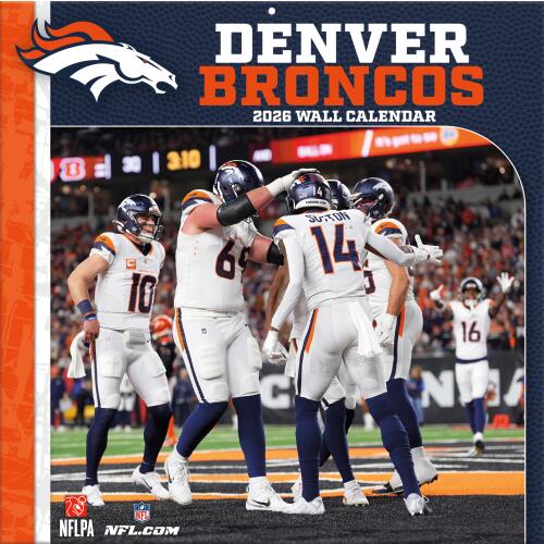 NFL Kalender Wandkalender 2026 30x60cm Denver Broncos