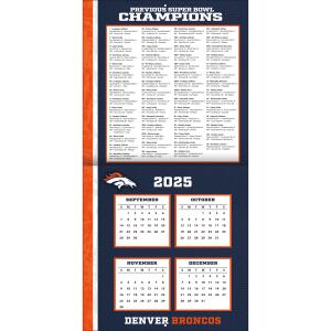 NFL Kalender Wandkalender 2026 30x60cm Denver Broncos