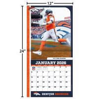 NFL Kalender Wandkalender 2026 30x60cm Denver Broncos