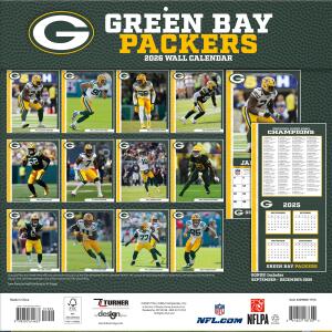 NFL Kalender Wandkalender 2026 30x60cm Green Bay Packers