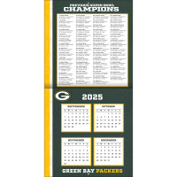 NFL Kalender Wandkalender 2026 30x60cm Green Bay Packers