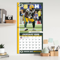 NFL Kalender Wandkalender 2026 30x60cm Green Bay Packers