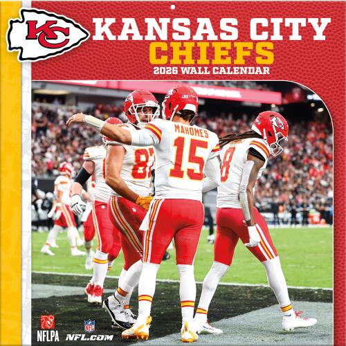 NFL Kalender Wandkalender 2026 30x60cm Kansas City Chiefs