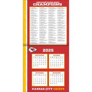 NFL Kalender Wandkalender 2026 30x60cm Kansas City Chiefs