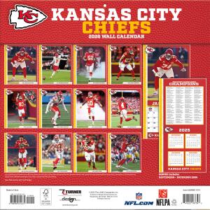NFL Kalender Wandkalender 2026 30x60cm Kansas City Chiefs
