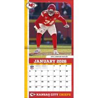 NFL Kalender Wandkalender 2026 30x60cm Kansas City Chiefs