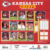NFL Kalender Wandkalender 2026 30x60cm Kansas City Chiefs