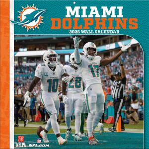 NFL Kalender Wandkalender 2026 30x60cm Miami Dolphins