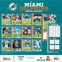 NFL Kalender Wandkalender 2026 30x60cm Miami Dolphins