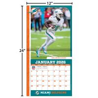 NFL Kalender Wandkalender 2026 30x60cm Miami Dolphins
