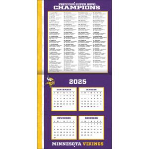NFL Kalender Wandkalender 2026 30x60cm Minnesota Vikings