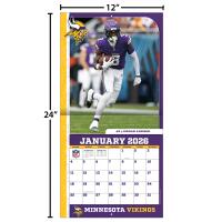 NFL Kalender Wandkalender 2026 30x60cm Minnesota Vikings