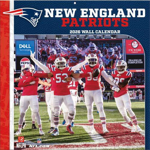 NFL Kalender Wandkalender 2026 30x60cm New England Patriots
