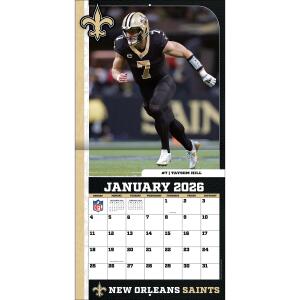 NFL Kalender Wandkalender 2026 30x60cm New Orleans Saints