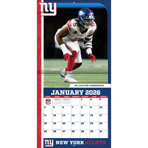 NFL Kalender Wandkalender 2026 30x60cm New York Giants