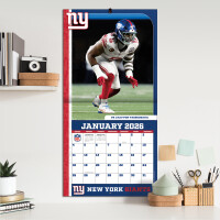NFL Kalender Wandkalender 2026 30x60cm New York Giants