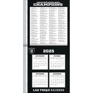 NFL Kalender Wandkalender 2026 30x60cm Las Vegas Raiders