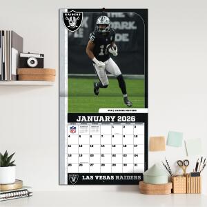 NFL Kalender Wandkalender 2026 30x60cm Las Vegas Raiders